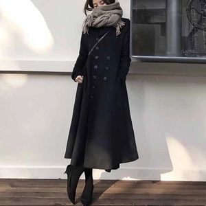 Y&Y Double Breasted Black Coat